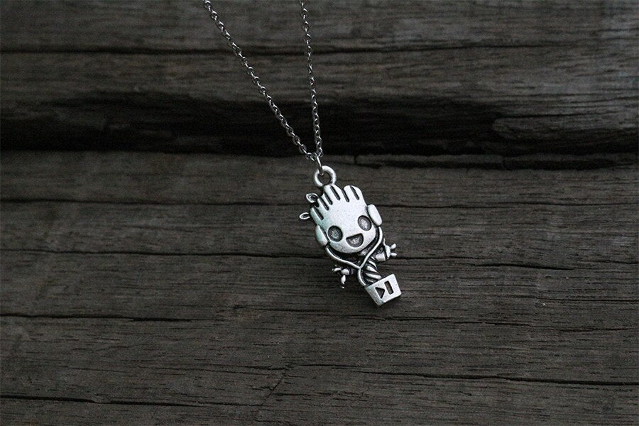 lanseis 1pcs cute Baby Groot Necklace,  I am Groot Necklace pendant ,Marvel lover Galaxy jewelry