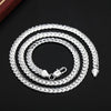 925 Stamped Silver Necklace classic 6MM Sideways Chain For Women Men Party Wedding Jewelry gifts
