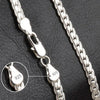 925 Stamped Silver Necklace classic 6MM Sideways Chain For Women Men Party Wedding Jewelry gifts