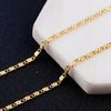 925 Sterling Silver 18K Gold 2MM flat Clavicle chains Necklaces for Men Women wedding Jewelry Christmas gifts 40-75cm