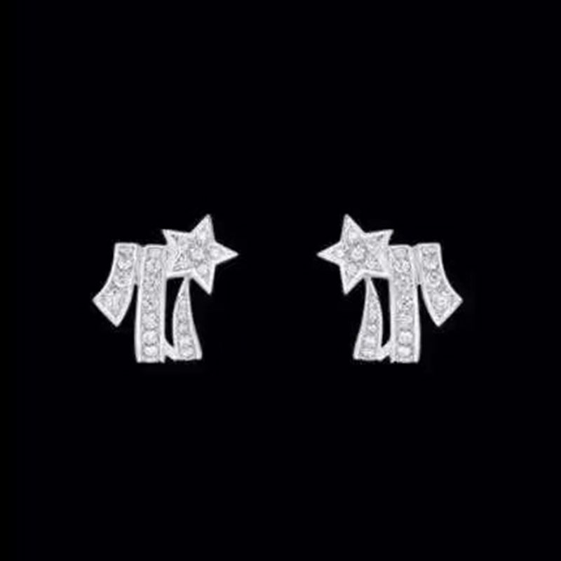 rand Pure 925 Sterling Silver Jewelry For Women Pinna Earrings Meteor Earrings Small Star Earrings Hot Party Jewelry