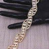 shiny glass crystal chain rhinestone trim silver crystal chain decoration wedding dress accessories