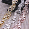 shiny glass crystal chain rhinestone trim silver crystal chain decoration wedding dress accessories