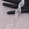 shiny glass crystal chain rhinestone trim silver crystal chain decoration wedding dress accessories
