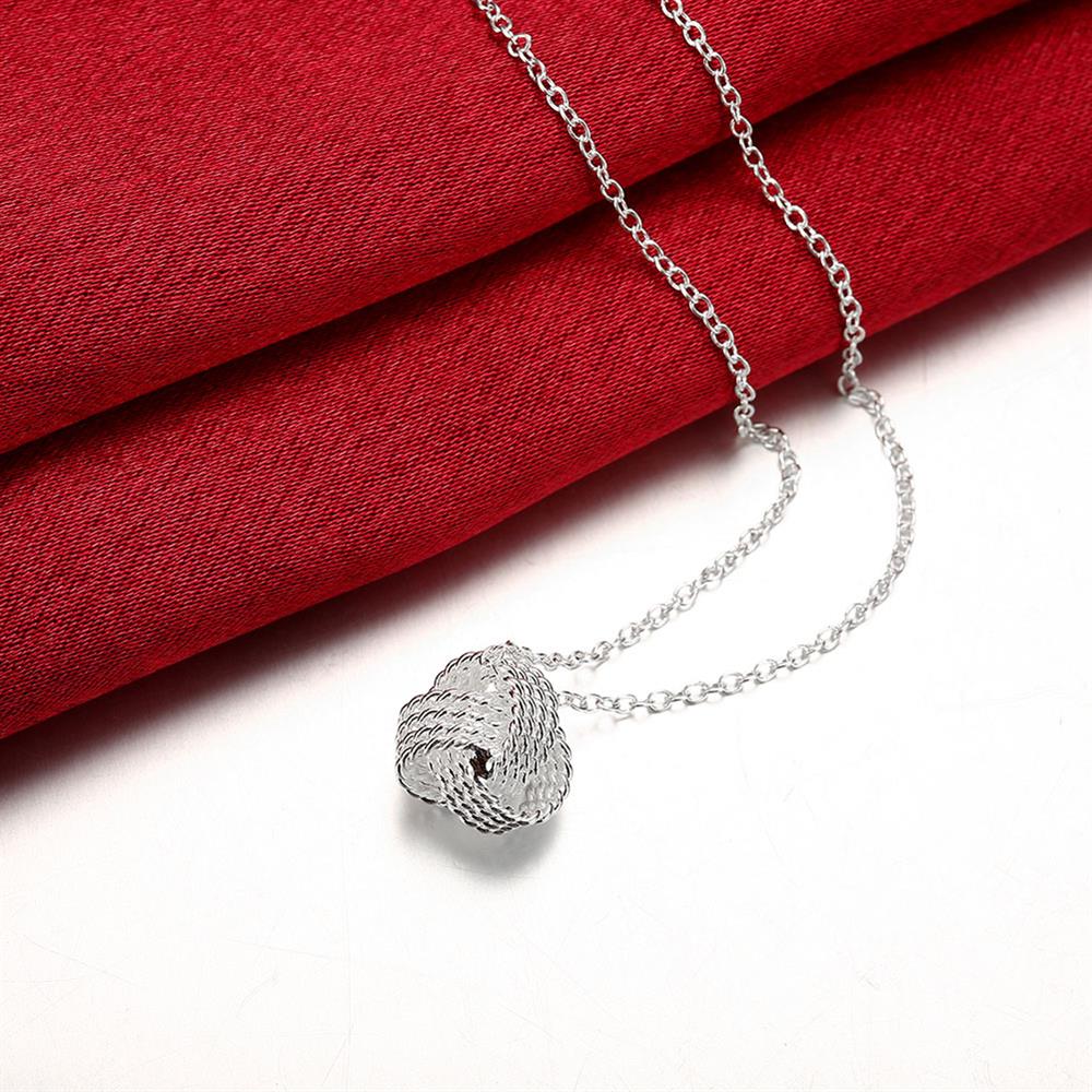 trending products 925 Stamped Silver charms Weave Ball Pendant Necklace For women party wedding Gifts noble Jewelry