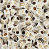 100Pcs/Lot Trendy  Acrylic Square Alphabet Beads Large Hole Letter Loose Spacer Bead Jewelry Handmade Bracelet Making Supplies