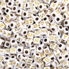 100Pcs/Lot Trendy  Acrylic Square Alphabet Beads Large Hole Letter Loose Spacer Bead Jewelry Handmade Bracelet Making Supplies