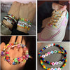 100Pcs/Lot Trendy  Acrylic Square Alphabet Beads Large Hole Letter Loose Spacer Bead Jewelry Handmade Bracelet Making Supplies