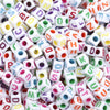100Pcs/Lot Trendy  Acrylic Square Alphabet Beads Large Hole Letter Loose Spacer Bead Jewelry Handmade Bracelet Making Supplies