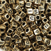 100Pcs/Lot Trendy  Acrylic Square Alphabet Beads Large Hole Letter Loose Spacer Bead Jewelry Handmade Bracelet Making Supplies