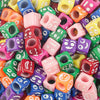 100Pcs/Lot Trendy  Acrylic Square Alphabet Beads Large Hole Letter Loose Spacer Bead Jewelry Handmade Bracelet Making Supplies