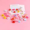 12pcs Ring For Children Jewelry  Colored Multicolor Ring Cute Girls Gifts  Lovely Fruit Scrub Animal Princess Suit Kinds