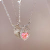 17KM Y2K Crystal Heart Necklace  Kpop Shiny Clavicle Chain Necklaces for Women Girls  Trend Party Gifts Jewelry 2023