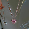 17KM Y2K Crystal Heart Necklace  Kpop Shiny Clavicle Chain Necklaces for Women Girls  Trend Party Gifts Jewelry 2023
