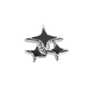 1Pcs Black Drop Glazed Star Star Ear Bone Ear Buckle Sweet Cool Punk Mini Stud Earrings for Women Personality Jewelry