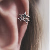 1Pcs Black Drop Glazed Star Star Ear Bone Ear Buckle Sweet Cool Punk Mini Stud Earrings for Women Personality Jewelry