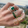 1Sets 5pcs/6pcs/10pcs Crystal Rings Set for Women Vintage Aesthetic Geometric   Lady Jewelry Gift   Rings