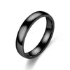 2-4mm Classic Stainless Steel Rings For Women Men Simple  Titanium Punk Couple Rings Wedding Party Jewelry Accessories