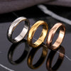 2-4mm Classic Stainless Steel Rings For Women Men Simple  Titanium Punk Couple Rings Wedding Party Jewelry Accessories