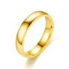 2-4mm Classic Stainless Steel Rings For Women Men Simple  Titanium Punk Couple Rings Wedding Party Jewelry Accessories