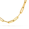 Hot  Paperclip Link Chain Women Necklace Stainless Steel Gold Color Chain Necklace For Women Men Jewelry Gift