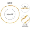 Hot  Paperclip Link Chain Women Necklace Stainless Steel Gold Color Chain Necklace For Women Men Jewelry Gift