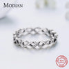 New Vintage Jewelry Original Solid 925 Sterling Silver Mobius Finger Ring Fine Jewelry For Women Wedding Gift