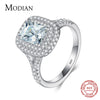 Top quality R&J Brand Bridal 100% Solid 925 Sterling Silver Ring Cake Engagement Wedding Fine rings Jewelry For Women