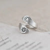 2021NewAntique Silver Plated Dandelion Seed Manual Wire Drawing Winding Opening Women's Ring Gift Party Adds Temperament Jewelry