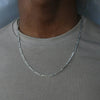 Classic Figaro Chain Necklace Men Stainless Steel  Long Necklace For Men Women Chain Jewelry