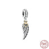 925 Sterling Silver Cartoon Beads Golden Heart Shaped Birthday Charms Fit Original Pandora Bracelet Women DIY Jewelry