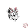 925 Sterling Silver Cartoon Beads Golden Heart Shaped Birthday Charms Fit Original Pandora Bracelet Women DIY Jewelry
