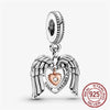 925 Sterling Silver Cartoon Beads Golden Heart Shaped Birthday Charms Fit Original Pandora Bracelet Women DIY Jewelry