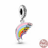 925 Sterling Silver Cartoon Beads Golden Heart Shaped Birthday Charms Fit Original Pandora Bracelet Women DIY Jewelry