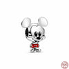 925 Sterling Silver Cartoon Beads Golden Heart Shaped Birthday Charms Fit Original Pandora Bracelet Women DIY Jewelry
