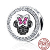 925 Sterling Silver Cartoon Beads Golden Heart Shaped Birthday Charms Fit Original Pandora Bracelet Women DIY Jewelry