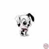925 Sterling Silver Cartoon Beads Golden Heart Shaped Birthday Charms Fit Original Pandora Bracelet Women DIY Jewelry