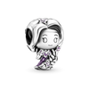 925 Sterling Silver Cartoon Beads Golden Heart Shaped Birthday Charms Fit Original Pandora Bracelet Women DIY Jewelry