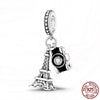 925 Sterling Silver Cartoon Beads Golden Heart Shaped Birthday Charms Fit Original Pandora Bracelet Women DIY Jewelry