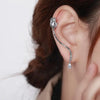 2022 New Silver Color Earrings Punk Plated Metal Barbed Rose Flower Stud Earrings Geometric for Women Girls Party Jewelry