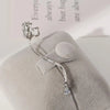 2022 New Silver Color Earrings Punk Plated Metal Barbed Rose Flower Stud Earrings Geometric for Women Girls Party Jewelry