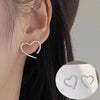 2022 New Silver Color Earrings Punk Plated Metal Barbed Rose Flower Stud Earrings Geometric for Women Girls Party Jewelry