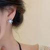 2022 New Y2K Sweet Rhinestone Heart Stud Earrings for Women Girls Cute Party Jewelry Korean Love Earrings Gifts