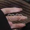 2022 New Y2K Sweet Rhinestone Heart Stud Earrings for Women Girls Cute Party Jewelry Korean Love Earrings Gifts