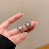 2022 New Y2K Sweet Rhinestone Heart Stud Earrings for Women Girls Cute Party Jewelry Korean Love Earrings Gifts
