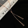 Popular Geometric Sweater Box Chain Female  Long Necklace For Women Adjustable Fine Jewelry Wedding Party Birthday Gift