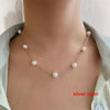 Popular Silver Colour Sparkling Clavicle Chain Choker Necklace Collar For Women Fine Jewelry Wedding Party Birthday Gift