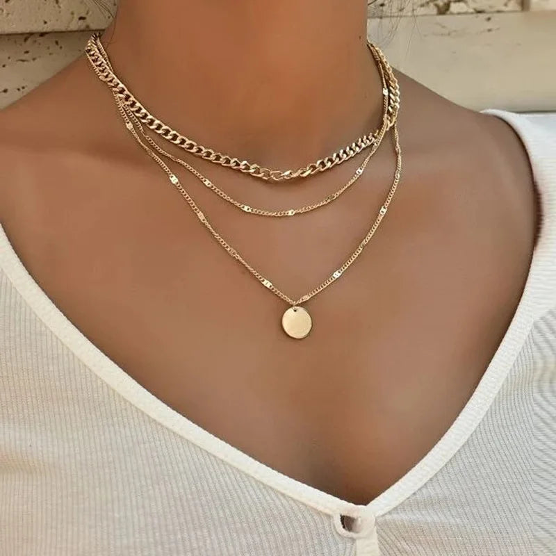 Wedding Pearl Choker Necklace For Women Vintage Coin Lock Pendant Chain Jewelry on the Neck Accessories Party Gift