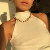 Wedding Pearl Choker Necklace For Women Vintage Coin Lock Pendant Chain Jewelry on the Neck Accessories Party Gift