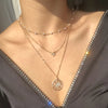 Wedding Pearl Choker Necklace For Women Vintage Coin Lock Pendant Chain Jewelry on the Neck Accessories Party Gift